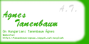 agnes tanenbaum business card